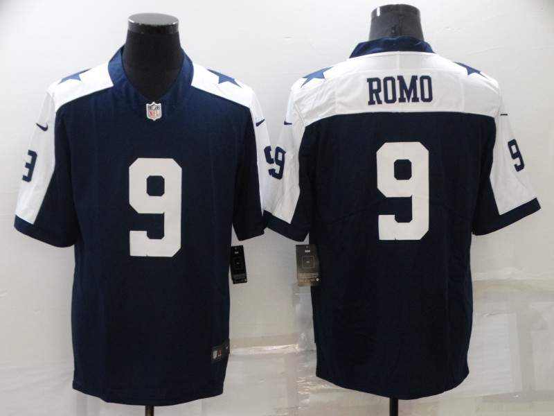 Men's Dallas Cowboys Tony Romo #9 Navy Jersey